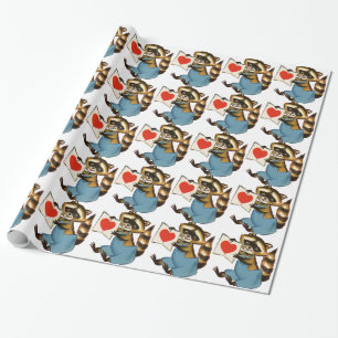  Raccoon Love Cadeaupapier