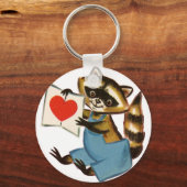  Raccoon Love Sleutelhanger (Voorkant)