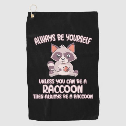 Raccoon Lover is altijd een Raccoon Golfhanddoek (Voorkant)