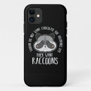Raccoon Lover Raccoon voor Valentijnsdag iPhone 11 Hoesje