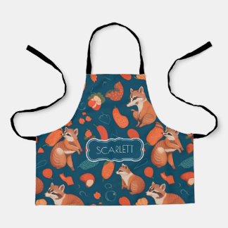 Raccoon Mozaïek Kleurrijk Gepersonaliseerd Patroon Schort