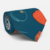 Raccoon Mozaïek Kleurrijk Gepersonaliseerd Patroon Stropdas (Opgerold)