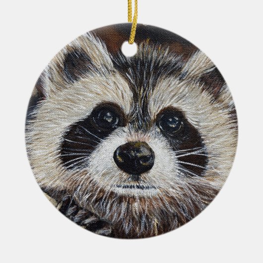 Raccoon Ornament van keramische stoffen (Voorkant)