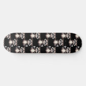 Raccoon Pattern Design Black  Skateboard (Horizontaal)