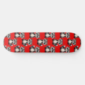 Raccoon Pattern Design Red Skateboard (Horizontaal)