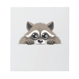 Raccoon Peeking Schattigee Schattige Funny Animal  Notitieblok