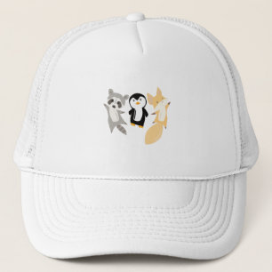 Raccoon Penguin Fox Funny Animals voor kinderen Trucker Pet