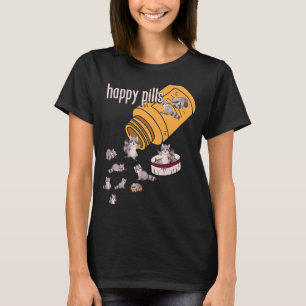 Raccoon Pills Animals Cute Happy Sarcastic Joke T-shirt