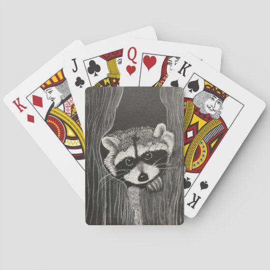 Raccoon playing cards pokerkaarten (Achterkant)