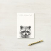 Raccoon potlood Tekening Post-it® Notes (Op bureau)
