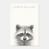 Raccoon potlood Tekening Post-it® Notes (Voorkant)