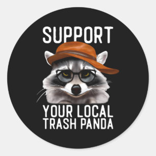 Raccoon Raccoon Trash Panda Ronde Sticker