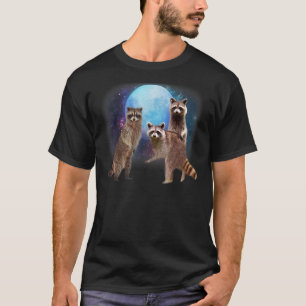Raccoon Raccoons die naar de maan gijzelen T-shirt