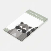 Raccoon Rascal Cute Design met Jouw tekst Post-it® Notes (Schuin)