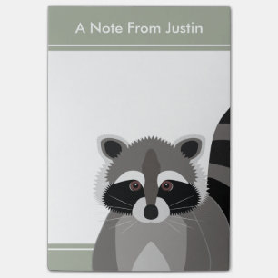 Raccoon Rascal Cute Design met Jouw tekst Post-it® Notes