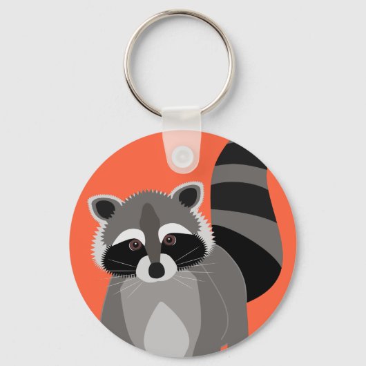 Raccoon Rascal Sleutelhanger (Achterkant)