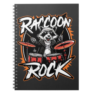 Raccoon Rock T-shirt - Grappig Raccoon Cowboy Desi Notitieboek