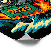 Raccoon Rollin Into 2026 Dumpster Fire New Year Me Poster (Hoek)