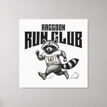 Raccoon Run Club Marathon Retro Trash Panda 