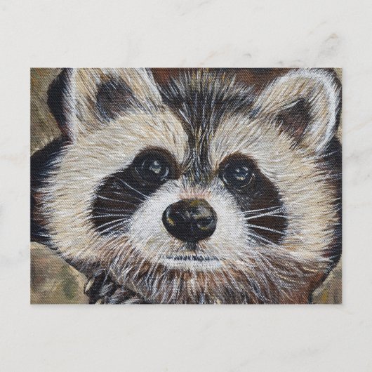 Raccoon schilderen briefkaart (Voorkant)