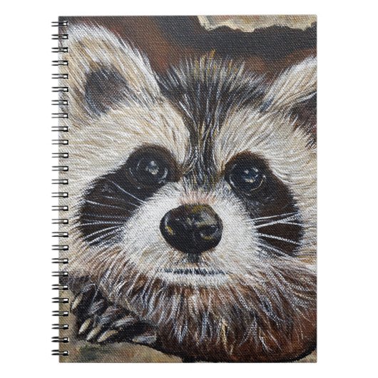 Raccoon schilderen notitieboek (Voorkant)