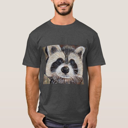 Raccoon schilderen t-shirt (Voorkant)