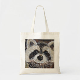 Raccoon schilderen tote bag