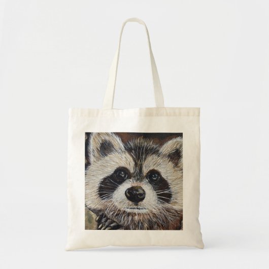 Raccoon schilderen tote bag (Voorkant)