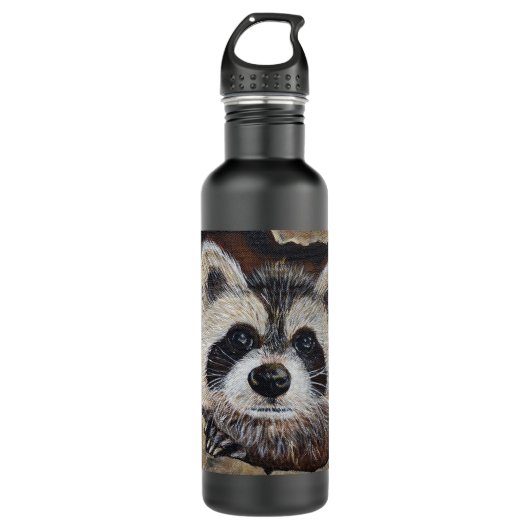 Raccoon schilderen waterfles (Voorkant)