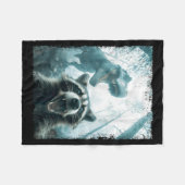 Raccoon Selfie With Tyrannosaurus T Rex Adventure  Fleece Deken (Voorkant (Horizontaal))