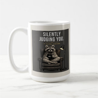 Raccoon Silently Judging | Sarcastic Coffee Cup Koffiemok