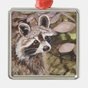 Raccoon Square Ornament