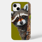 Raccoon Staring van Tree iPhone 14 Hoesje (Achterkant)