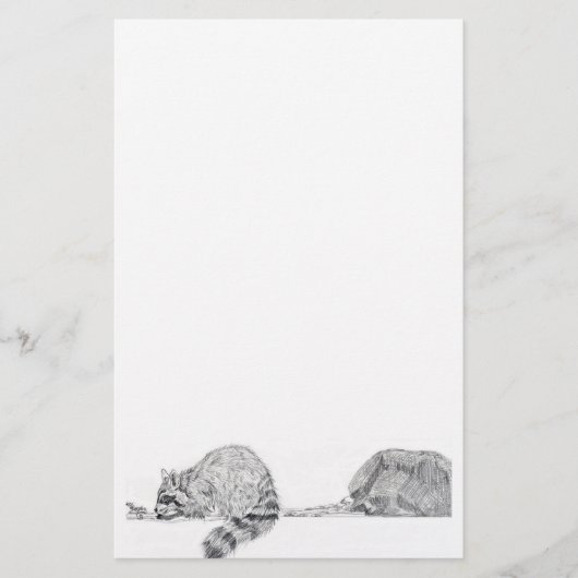 Raccoon Stationery Briefpapier (Voorkant)