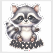 RACCOON - STICKER DE NURSERIE (Feuille)