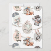 Raccoon Sur Scooter Anniversaire Fête Invitation (Dos)