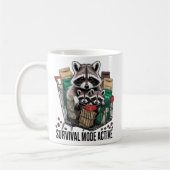 Raccoon Survival Mode Active Mug - Funny Coffee Ad (Gauche)