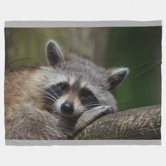 Raccoon Throw Blanket Fleece Deken (Voorkant (Horizontaal))