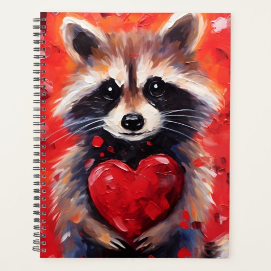 Raccoon Valentijnsdag Planner (Voorkant)