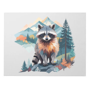 Raccoon Vector Art Animal in de majestueuze Natuur Notitieblok