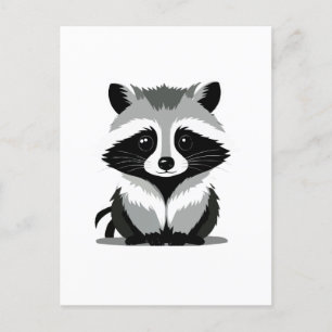 Raccoon Vector Grafische Kunst Portret Dierlijke G Briefkaart
