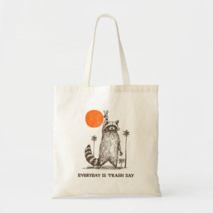 Raccoon verblijf Trashy dier Tote Bag