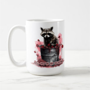 Raccoon Wil je mijn Valentijn zijn? Koffiemok