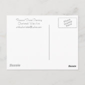 "Raccoon" Wildlife art Briefkaarten (Achterkant)