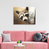 Raccoon Wildlife Canvas (Insitu (Woonkamer))