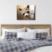 Raccoon Wildlife Canvas (Insitu (Slaapkamer))