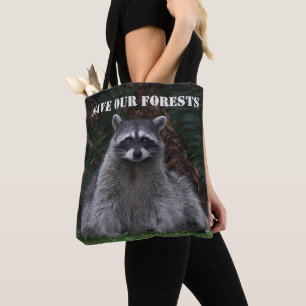 Raccoon Wildlife Foto Forest Conservation Draagtas