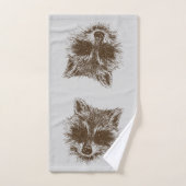 Raccoon Woodland Créature Dessin animal (Serviette à main)