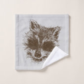 Raccoon Woodland Créature Dessin animal (Gant de toilette)
