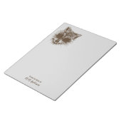 Raccoon Woodland Creature Drawing Personalized Notitieblok (Schuin)